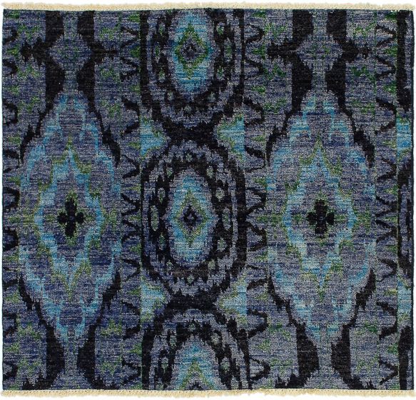 Indian Shalimar 5'0" x 5'1" Hand-knotted Wool Rug 