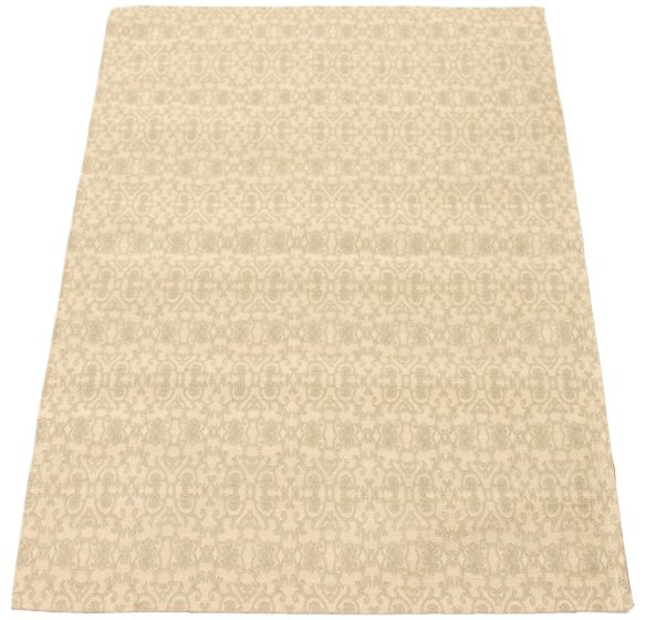 Indian Collage 4'9" x 6'9" Handmade Chenille Rug 