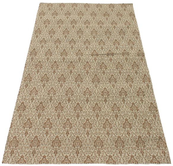 Indian Collage 4'9" x 6'8" Handmade Chenille Rug 