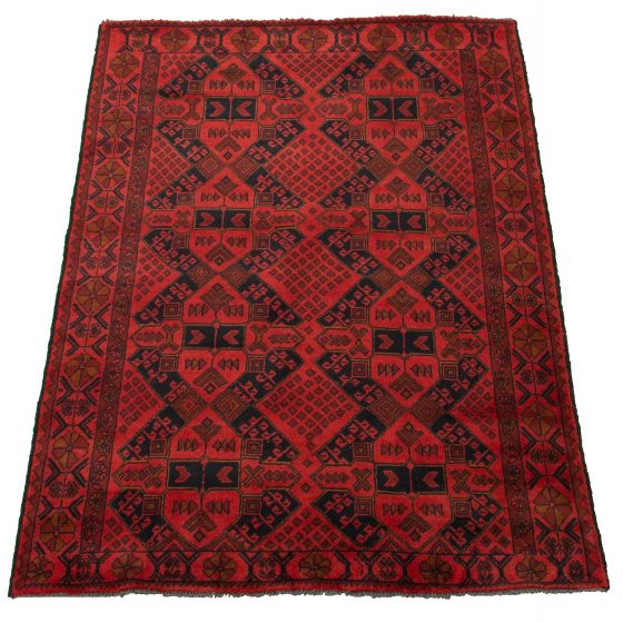 Afghan Finest Khal Mohammadi 4'1" x 6'2" Hand-knotted Wool Rug 