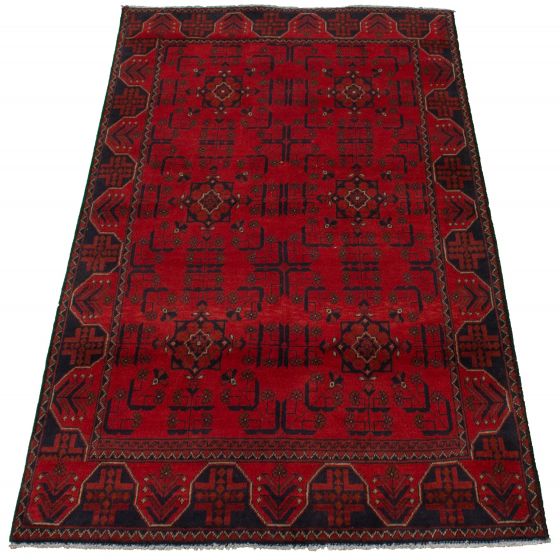 Afghan Finest Khal Mohammadi 4'2" x 6'4" Hand-knotted Wool Rug 