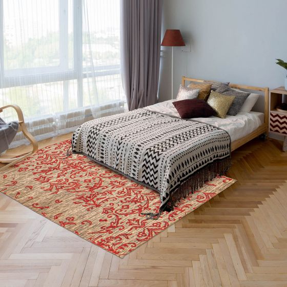 Indian Mystique 5'7" x 8'4" Hand-knotted Wool Rug 