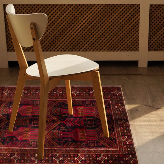Afghan Teimani 4'6" x 9'7" Hand-knotted Wool Rug 