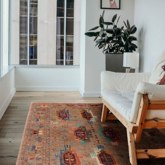 Pakistani Modern Ersari 5'10" x 8'2" Hand-knotted Wool Rug 