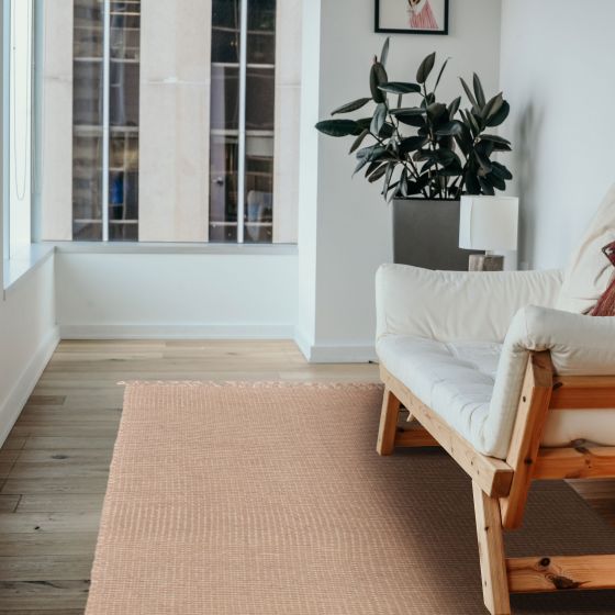 Indian Sienna 5'0" x 8'0" Braided Weave Wool Rug 