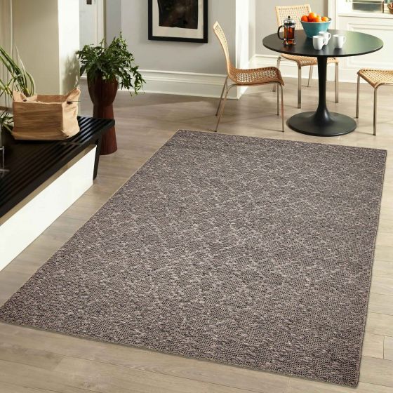 Indian Sienna 5'3" x 7'7" Braid weave Wool Rug 