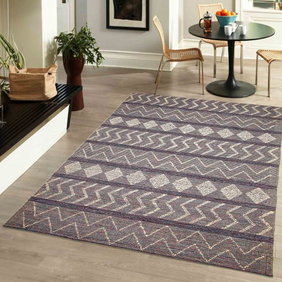 Indian Sienna 6'2" x 9'6" Braid weave Wool Rug 