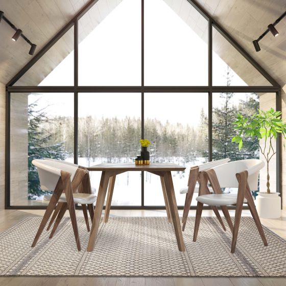 Indian Sienna 5'6" x 7'7" Hand Tufted Wool Rug 