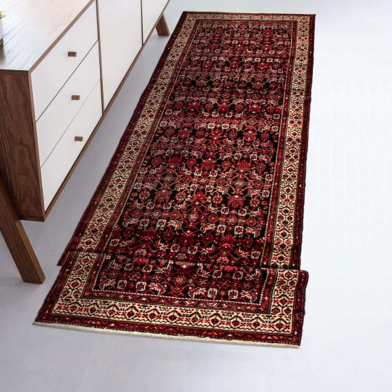Persian Style 3'7" x 14'4" Hand-knotted Wool Rug 