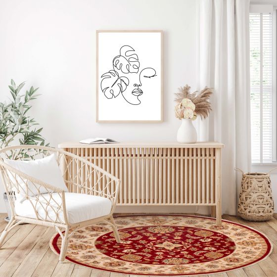 Indian Jamshidpour 6'0" x 6'0" Hand-knotted Wool Rug 