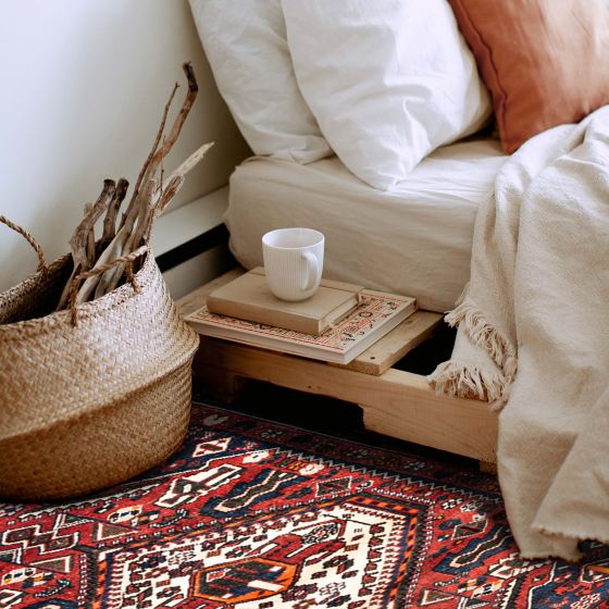 Persian Style 4'11" x 6'2" Hand-knotted Wool Rug 