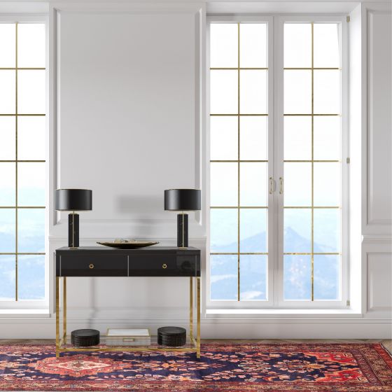 Persian Style 3'6" x 11'9" Hand-knotted Wool Runner Rug 