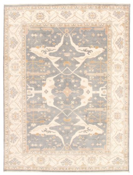 Indian Royal Oushak 9'1" x 11'9" Hand-knotted Wool Rug 