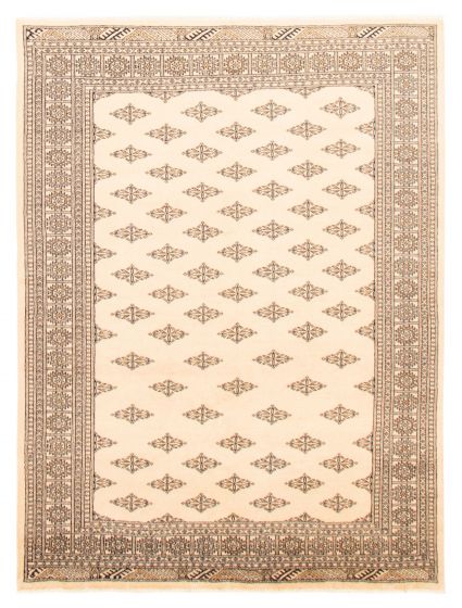 Pakistani Finest Peshawar Bokhara 6'7" x 8'9" Hand-knotted Wool Rug 