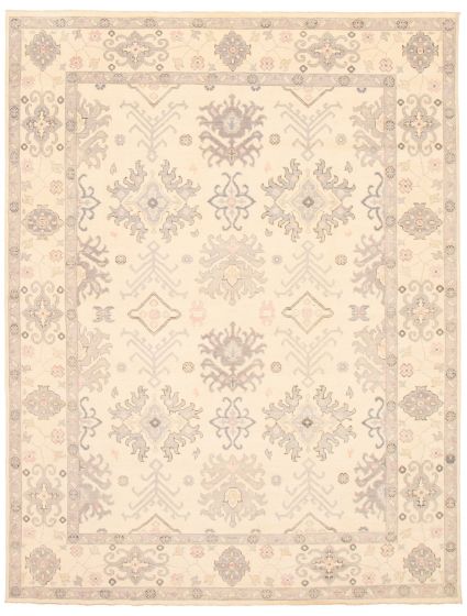 Pakistani Modern Oushak 9'4" x 12'2" Hand-knotted Wool Rug 