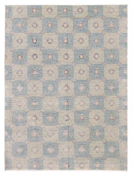 Indian Mystique 9'0" x 12'0" Hand-knotted Viscose & Wool Rug 