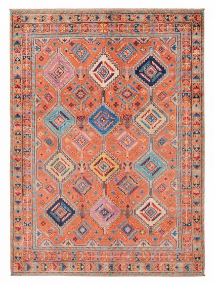 Afghan Uzbek Ghazni 4'11" x 6'6" Hand-knotted Wool Rug 