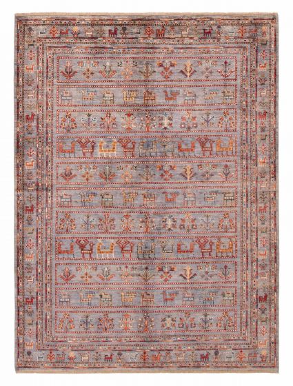 Pakistani Modern Ersari 5'9" x 7'9" Hand-knotted Wool Rug 