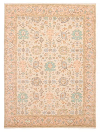 Indian Modern Oushak 9'2" x 12'5" Hand-knotted Wool Rug 