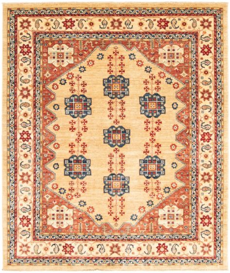 Afghan Aryana 8'1" x 9'8" Hand-knotted Wool Rug 