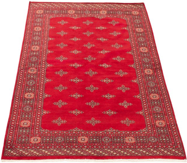 Pakistani Finest Peshawar Bokhara 5'8" x 7'9" Hand-knotted Wool Rug 