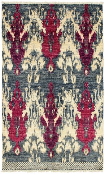Indian Shalimar 4'5" x 7'3" Hand-knotted Wool Rug 