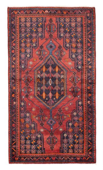 Persian Style 3'11" x 7'3" Hand-knotted Wool Rug 