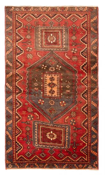 Persian Style 3'11" x 6'8" Hand-knotted Wool Rug 