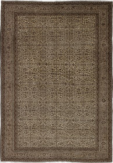 Turkish Kayseri Vintage 6'7" x 9'2" Hand-knotted Wool Rug 
