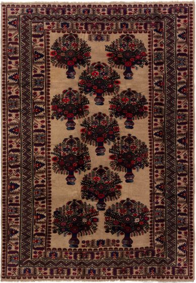Afghan Finest Rizbaft 6'10" x 9'10" Hand-knotted Wool Rug 