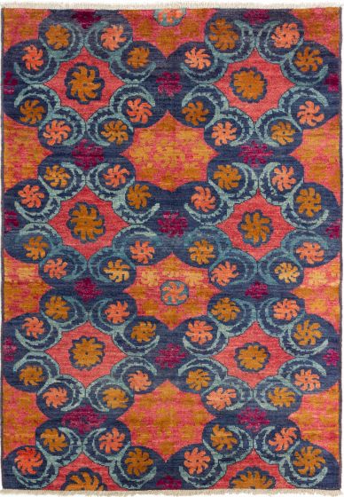 Indian Shalimar 6'3" x 9'1" Hand-knotted Wool Rug 