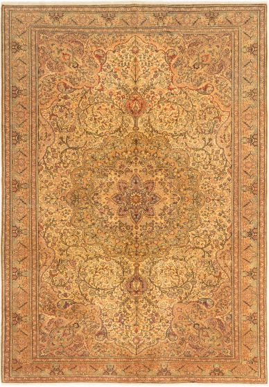 Turkish Hereke 6'6" x 9'6" Hand-knotted Wool Rug 