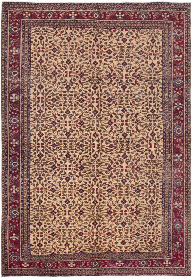 Turkish Kayseri Vintage 6'7" x 9'5" Hand-knotted Wool Rug 