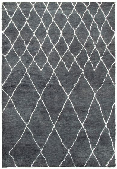 Indian Arlequin 6'3" x 9'0" Hand-knotted Wool Rug 