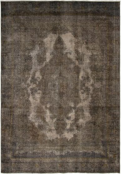 Turkish Color Transition 8'3" x 12'2" Hand-knotted Wool Dark Grey Rug