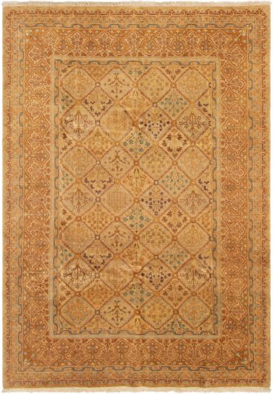 Pakistani Peshawar Oushak 6'1" x 8'7" Hand-knotted Wool Rug 