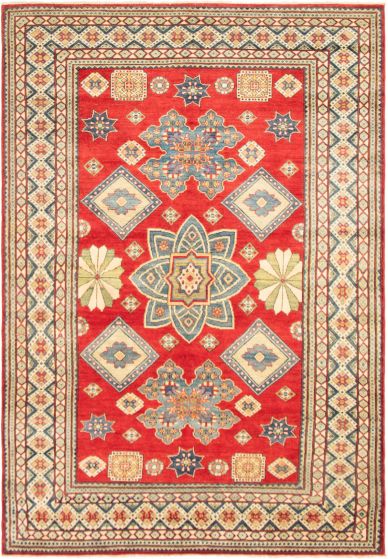 Afghan Finest Ghazni 6'6" x 9'5" Hand-knotted Wool Rug 
