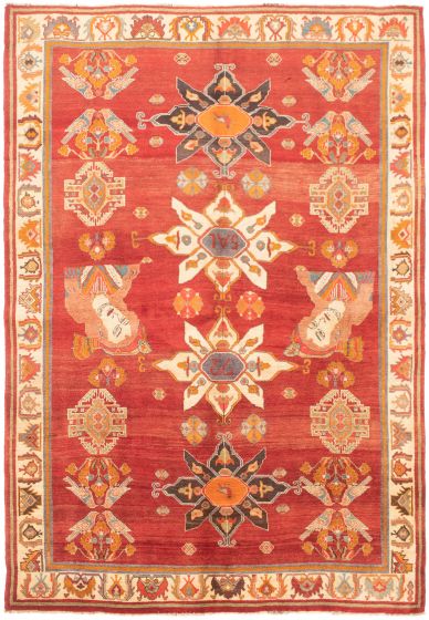 Persian Style 6'9" x 9'9" Hand-knotted Wool Rug 