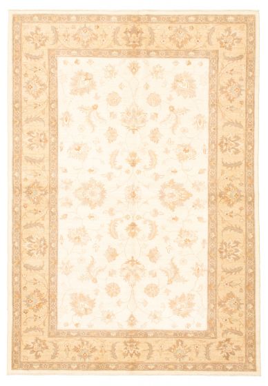 Pakistani Peshawar Oushak 6'2" x 8'10" Hand-knotted Wool Rug 