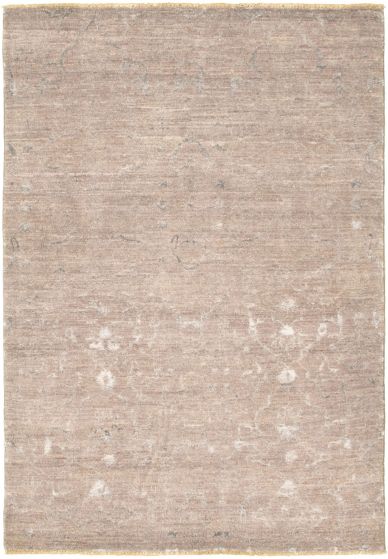 Pakistani Lahore Finest Collection 4'0" x 5'10" Hand-knotted Wool Rug 
