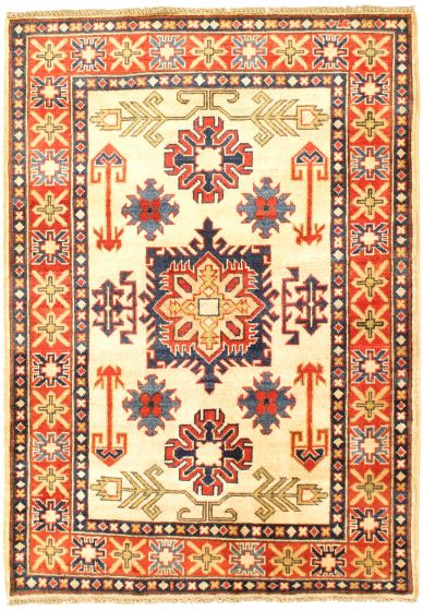 Afghan Finest Ghazni 3'6" x 4'11" Hand-knotted Wool Rug 