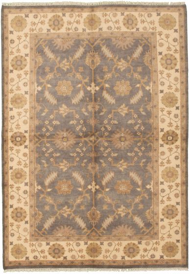 Indian Royal Oushak 6'1" x 8'9" Hand-knotted Wool Rug 