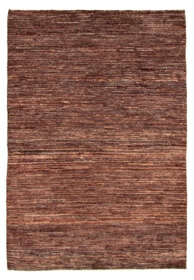 Pakistani Pak Finest Gabbeh 4'0" x 6'1" Hand-knotted Wool Rug 