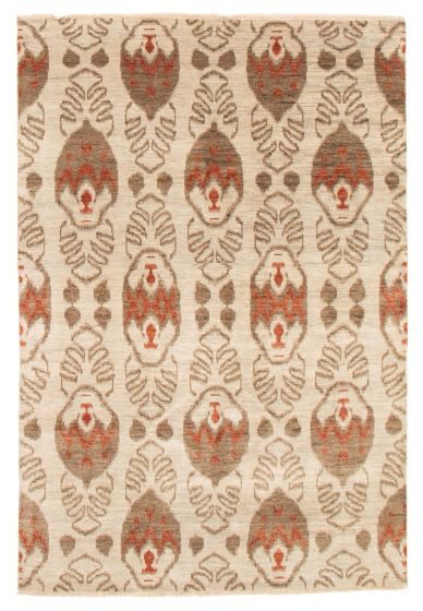 Indian Heritage 6'3" x 9'3" Hand-knotted Wool Rug 