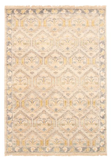 Indian Finest Oushak 6'0" x 8'10" Hand-knotted Wool Rug 