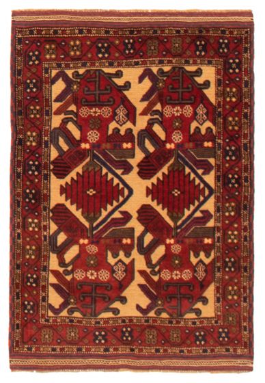 Afghan Tajik Caucasian 3'0" x 4'5" Hand-knotted Wool Rug 