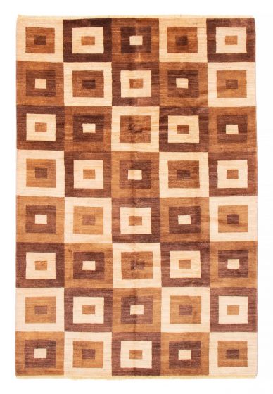 Pakistani Finest Peshawar Ziegler 6'6" x 10'0" Hand-knotted Wool Rug 