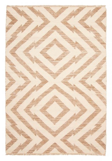 Turkish Ankara 5'2" x 7'10" Flat-Weave Wool Kilim 