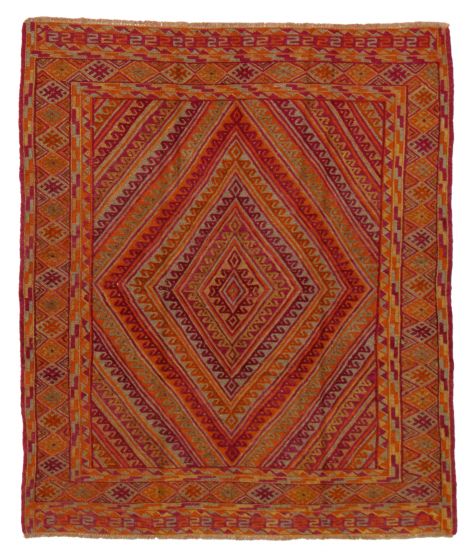 Afghan Tajik Caucasian 5'1" x 6'0" Hand-knotted Wool Rug 