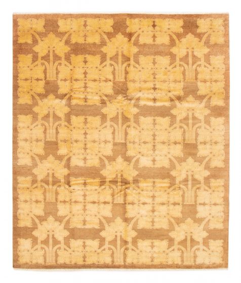 Pakistani Finest Peshawar Ziegler 8'4" x 9'9" Hand-knotted Wool Rug 